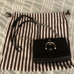 Henri Bendel Black Crossbody Bag with Chain Strap